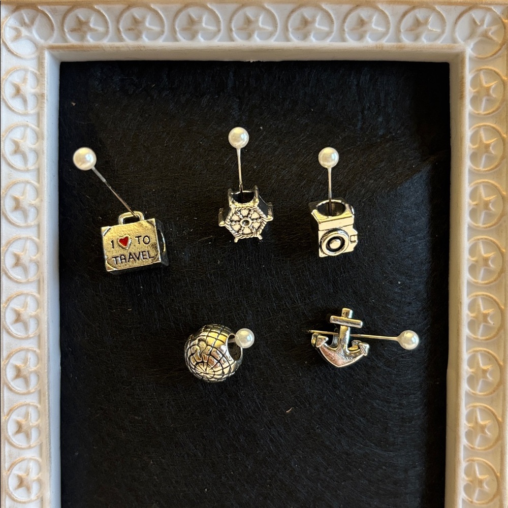 💰 Silver Bracelet/Necklace Charms Set of 5
